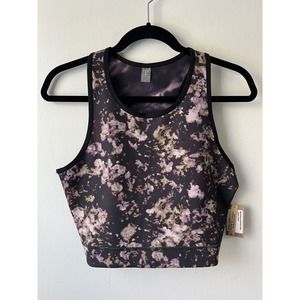 Title Nine Mad Dash Reversible Cropped Tank Napili Print Large NEW